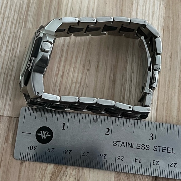 Ciprini Men’s Watch Chronograph Look Black Dial Stainless and Black Bracelet - Picture 11 of 11